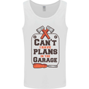 Plans In the Garage Carpentry DIY Tradesman Mens Vest Tank Top White