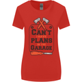 Plans In the Garage Carpentry DIY Tradesman Womens Wider Cut T-Shirt Red