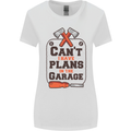 Plans In the Garage Carpentry DIY Tradesman Womens Wider Cut T-Shirt White