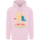 Plans With My Turntable DJ DJing Childrens Kids Hoodie Light Pink