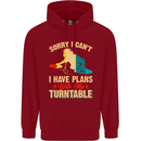 Plans With My Turntable DJ DJing Childrens Kids Hoodie Red