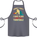Plans With My Turntable DJ DJing Cotton Apron 100% Organic Steel