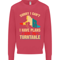 Plans With My Turntable DJ DJing Kids Sweatshirt Jumper Heliconia