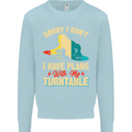 Plans With My Turntable DJ DJing Kids Sweatshirt Jumper Light Blue