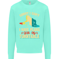 Plans With My Turntable DJ DJing Kids Sweatshirt Jumper Peppermint