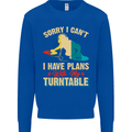 Plans With My Turntable DJ DJing Kids Sweatshirt Jumper Royal Blue