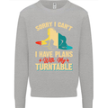 Plans With My Turntable DJ DJing Kids Sweatshirt Jumper Sports Grey