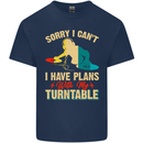 Plans With My Turntable DJ DJing Kids T-Shirt Childrens Navy Blue