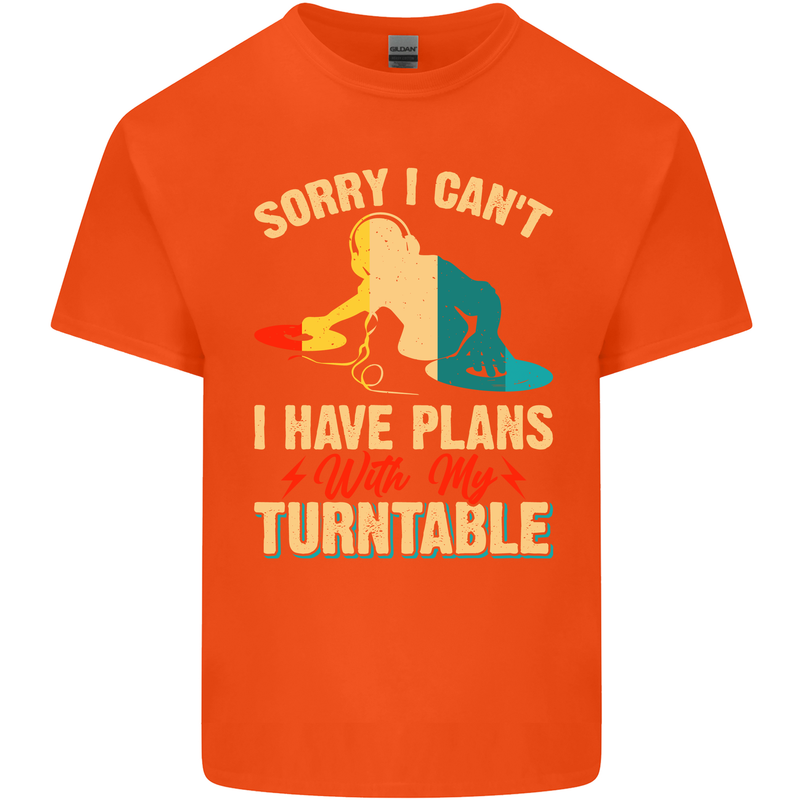 Plans With My Turntable DJ DJing Kids T-Shirt Childrens Orange