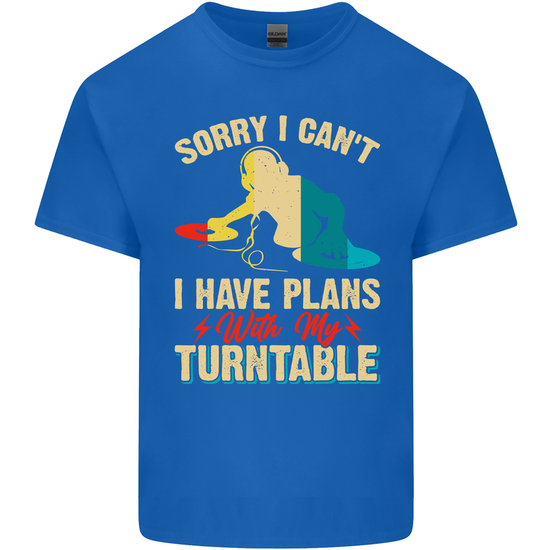 Plans With My Turntable DJ DJing Kids T-Shirt Childrens Royal Blue