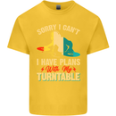 Plans With My Turntable DJ DJing Kids T-Shirt Childrens Yellow
