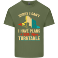 Plans With My Turntable DJ DJing Mens Cotton T-Shirt Tee Top Military Green