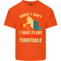 Plans With My Turntable DJ DJing Mens Cotton T-Shirt Tee Top Orange