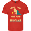 Plans With My Turntable DJ DJing Mens Cotton T-Shirt Tee Top Red