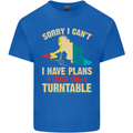 Plans With My Turntable DJ DJing Mens Cotton T-Shirt Tee Top Royal Blue