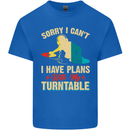 Plans With My Turntable DJ DJing Mens Cotton T-Shirt Tee Top Royal Blue