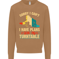 Plans With My Turntable DJ DJing Mens Sweatshirt Jumper Caramel Latte