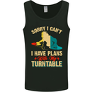 Plans With My Turntable DJ DJing Mens Vest Tank Top Black