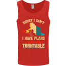 Plans With My Turntable DJ DJing Mens Vest Tank Top Red