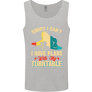 Plans With My Turntable DJ DJing Mens Vest Tank Top Sports Grey