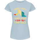 Plans With My Turntable DJ DJing Womens Petite Cut T-Shirt Light Blue