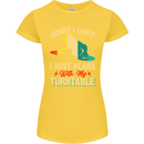 Plans With My Turntable DJ DJing Womens Petite Cut T-Shirt Yellow