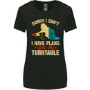 Plans With My Turntable DJ DJing Womens Wider Cut T-Shirt Black