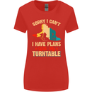 Plans With My Turntable DJ DJing Womens Wider Cut T-Shirt Red