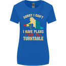 Plans With My Turntable DJ DJing Womens Wider Cut T-Shirt Royal Blue