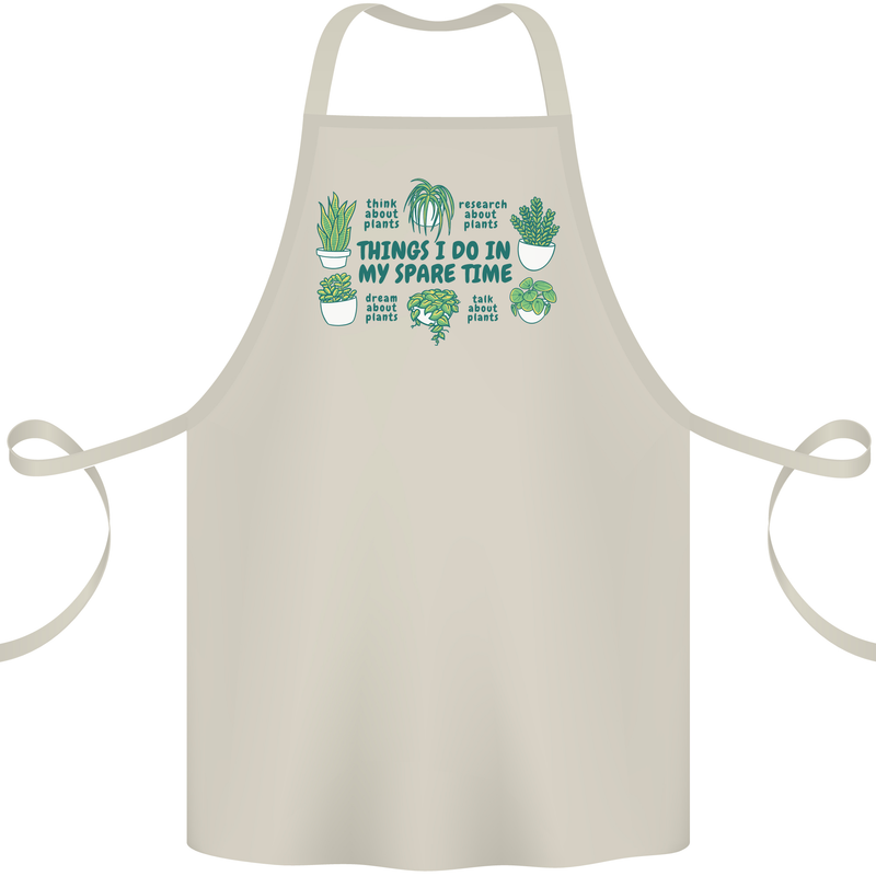 Plants Things I Do in My Spare Time Cotton Apron 100% Organic Natural