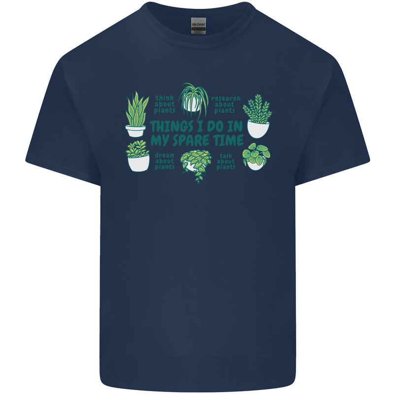 Plants Things I Do in My Spare Time Kids T-Shirt Childrens Navy Blue