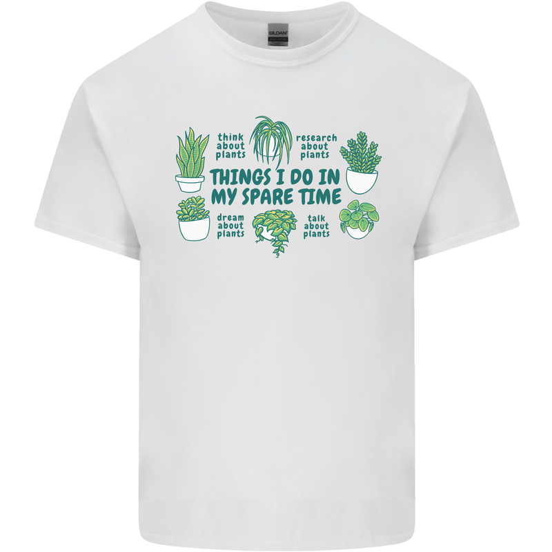 Plants Things I Do in My Spare Time Mens Cotton T-Shirt Tee Top White