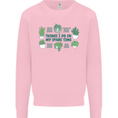 Plants Things I Do in My Spare Time Mens Sweatshirt Jumper Light Pink