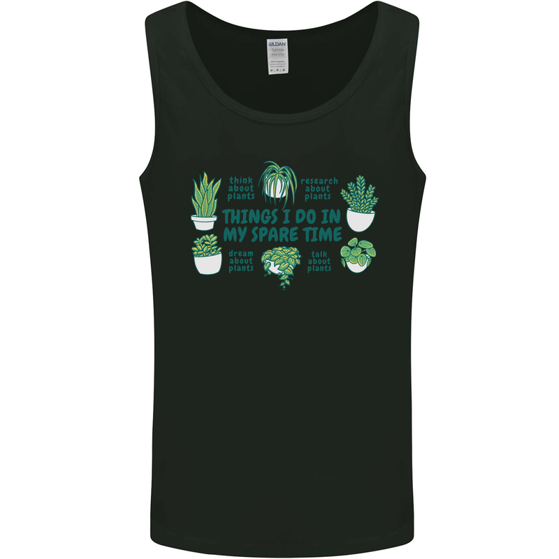 Plants Things I Do in My Spare Time Mens Vest Tank Top Black