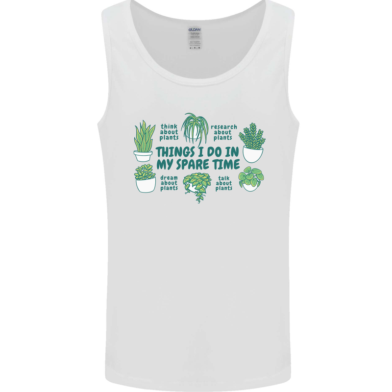Plants Things I Do in My Spare Time Mens Vest Tank Top White