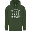 Play Guitar Say Voices in My Head Guitarist Childrens Kids Hoodie Forest Green