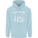 Play Guitar Say Voices in My Head Guitarist Childrens Kids Hoodie Light Blue