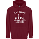 Play Guitar Say Voices in My Head Guitarist Childrens Kids Hoodie Maroon