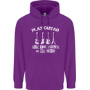 Play Guitar Say Voices in My Head Guitarist Childrens Kids Hoodie Purple
