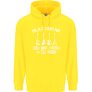 Play Guitar Say Voices in My Head Guitarist Childrens Kids Hoodie Yellow