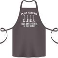 Play Guitar Say Voices in My Head Guitarist Cotton Apron 100% Organic Dark Grey