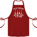 Play Guitar Say Voices in My Head Guitarist Cotton Apron 100% Organic Maroon