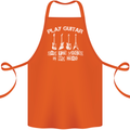 Play Guitar Say Voices in My Head Guitarist Cotton Apron 100% Organic Orange