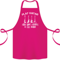 Play Guitar Say Voices in My Head Guitarist Cotton Apron 100% Organic Pink