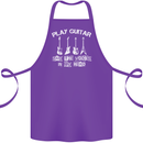 Play Guitar Say Voices in My Head Guitarist Cotton Apron 100% Organic Purple