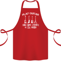 Play Guitar Say Voices in My Head Guitarist Cotton Apron 100% Organic Red
