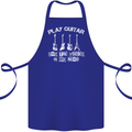Play Guitar Say Voices in My Head Guitarist Cotton Apron 100% Organic Royal Blue