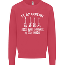 Play Guitar Say Voices in My Head Guitarist Kids Sweatshirt Jumper Heliconia