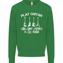 Play Guitar Say Voices in My Head Guitarist Kids Sweatshirt Jumper Irish Green