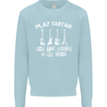 Play Guitar Say Voices in My Head Guitarist Kids Sweatshirt Jumper Light Blue